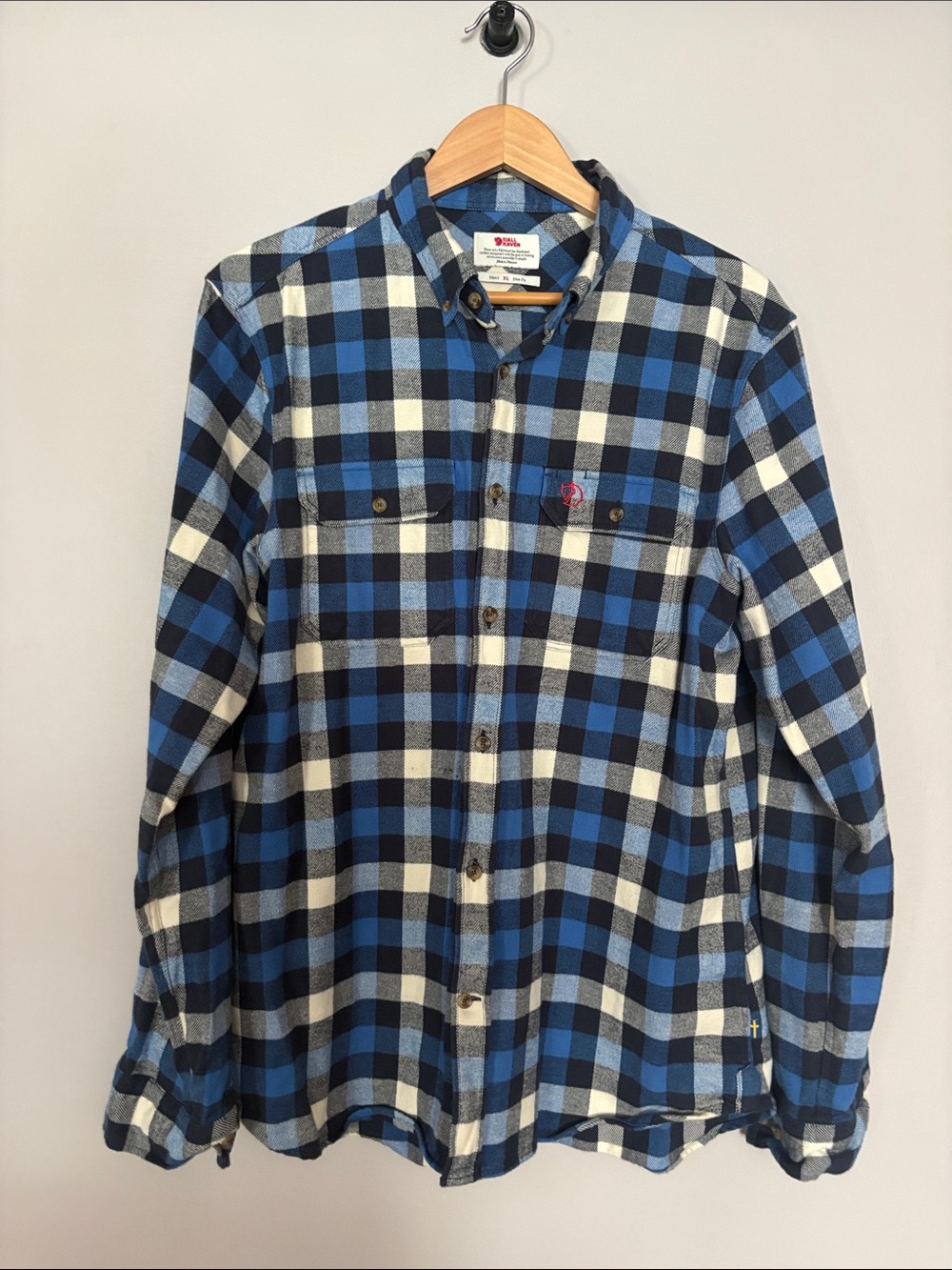 Fjallraven MENS Plaid FLANNEL Button-Down Shirt